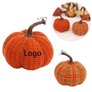 Festive Velvet Halloween Pumpkins