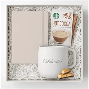 Journal & Mug with Starbucks Cocoa & Cookie Gift Set