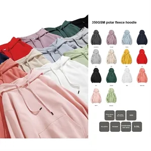 Custom Logo Unisex Stock Hoodie with Kangaroo Pocket - 350 GSM Polar