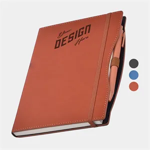 Custom Logo TiTUS® Executive Companion A5 Notebook with Pen & Elastic