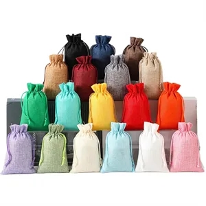 4x6 Natural Burlap Gift Drawstring Bags
