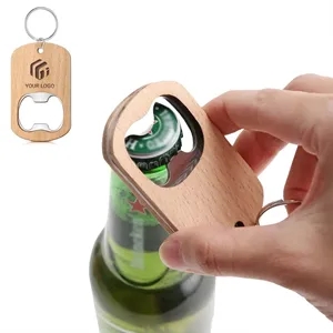 Party favors bar portable wooden keychain bottle opener