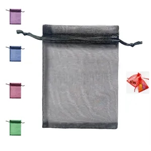 Breathable Mesh Drawstring Bag with Ribbon Tie