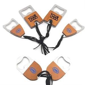 Three Shapes Flat Wooden Stainless Bottle Openers for Beer