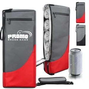 Custom Logo Slim Golf Cooler Bag for Cans with Zipper and Hanging Strap
