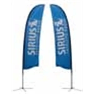 Zoom2 8ft Double Sided Feather Flag w/ Graphic