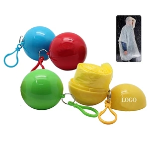 Emergency Rain Poncho Ball with snap clip