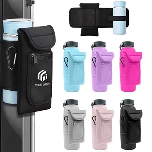 Custom Logo Gym phones key card bag magnetic water bottle sleeve pouch