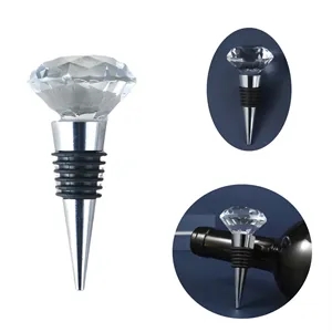 Elegant Crystal Glass Wine Stopper With Silicone Seal