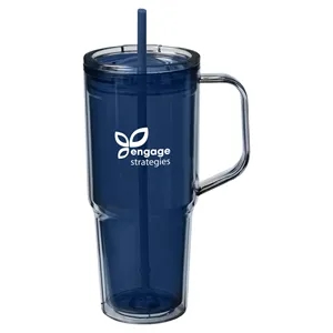 Hampton 32 oz. Recycled AS Double Wall Tumbler With Han...