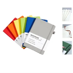 Custom Logo A5 Leather Notebooks Journals with Pen Holder