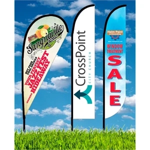 Zoom 4 13ft Single Sided Flag w/ Stand