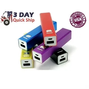 Custom Logo Popular USA Decorated Aluminum Portable Power Banks 2600mAh