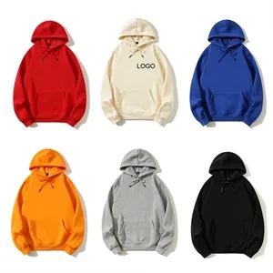 Custom Logo Cotton Hoodie with Inside Fleece Layer