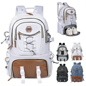 Custom Logo Water Resistant Travel Backpack with Shoe Compartment