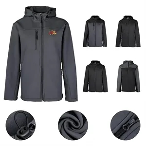 Custom Logo Men's Soft Shell Hooded Jacket