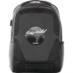 Custom Logo Overland 17" TSA Computer Backpack w/ USB Port
