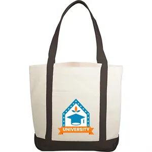 Custom Logo Sublimation 10 oz Poly Canvas Tote Bag - 12.25"W x 14.75"H x