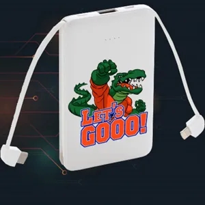 Custom Logo Slim 5000 mAh Power Bank w/ Custom Full Color Imprint