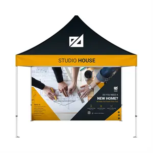 10Ft Steel Custom Canopy Tent (Topper+Hardware and Backwall)