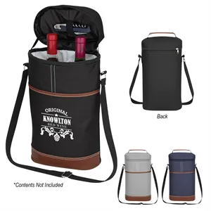 Custom Logo Double Wine Kooler Bag