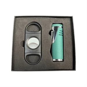 Visol Cigar Cutter & Lighter Gift Set VCUT431 Cradle