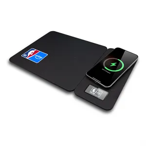 Custom Logo Slate, 15W Reversible Wireless Charger Mouse Pad