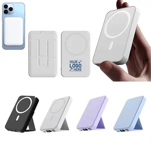 Custom Logo 10000mAh Wireless Power Bank with Stand