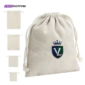 Cotton Linen Drawstring Pouch Gift Bag