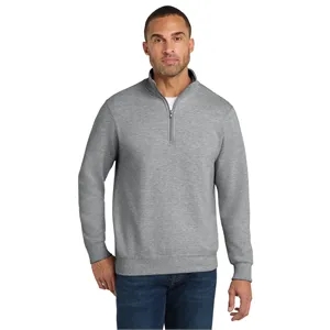 Port & Co Fan Favorite Fleece 1/4-Zip Pullover Sweatshirt.