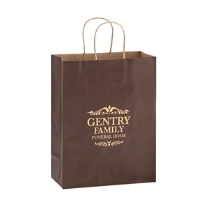 Matte Color Paper Shopper Bag - Foil Stamp