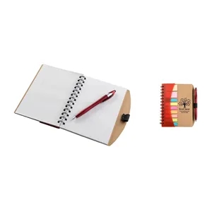 Inkspire 6.1 x 7 Cardboard Spiral Journal with Pen - Unlined