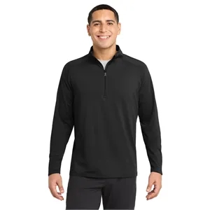 Sport-Tek Tall Sport-Wick Stretch 1/4-Zip Pullover.