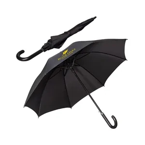 48" Arc Executive Umbrella With Curved Faux Le...