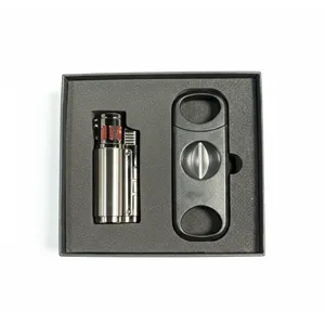 Visol Cigar Cutter & Lighter Gift Set (VSET436-CHAMP-GM)