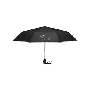 42" Auto-Open Umbrella With Reflective Trim
