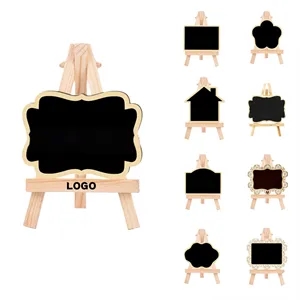 Wooden Tabletop Mini Chalkboard Signs With Support Easels