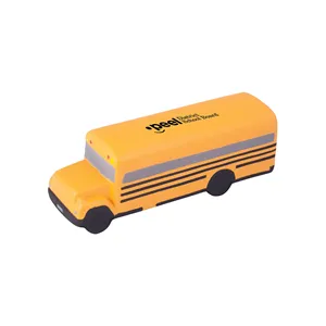 Custom Logo School Bus Shape Stress Ball