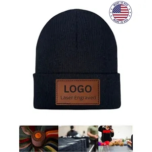 Custom Logo Made in USA Beanie, Knit Cap, Winter Hat, Custom Beanies