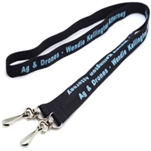 Custom Logo 1/2" Custom Open Ended Polyester Lanyard w/ Badge Holder