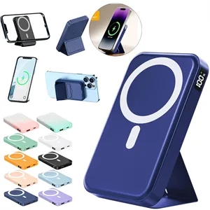 Custom Logo 10000mAh Magnetic Power Bank with Foldable Stand