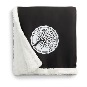 Custom Logo Sherpa Blanket