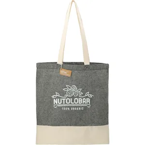 Custom Logo Split Recycled 5oz Cotton Twill Convention Tote
