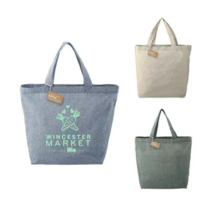 Custom Logo Recycled 5oz Cotton Twill Grocery Tote