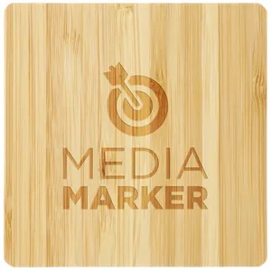 FSC® 100% Bamboo Wireless Charge Pad w/Dual Output