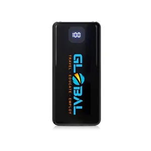 Custom Logo 10,000mAh Power Bank With Built-In Charging Cables