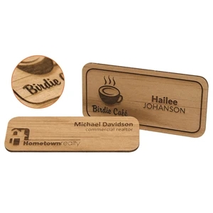 Engraved Wood Badges