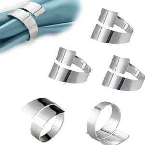Gold Silver Metal Napkin Rings for Table Settings