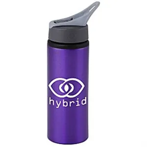 Custom Logo 24 Oz Sip And Flip Aluminum Water Bottle With Straw