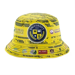 Custom Logo Polyester Twill Full Sublimation Reversible Bucket Hat